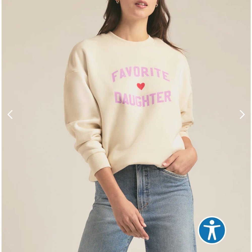 Favorite Daughter Off-White Fleece Pullover